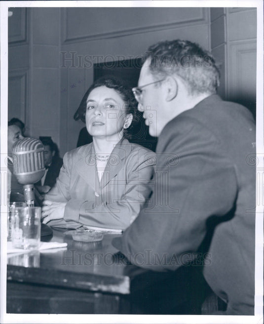 1952 Detroit Alleged Commie Ann Beiswenger Press Photo - Historic Images