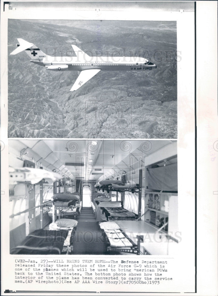 1973 Air Force C-9 Press Photo - Historic Images