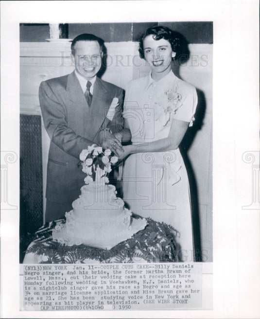 1950 NY Nightclub & TV Singer Billy Daniels Press Photo - Historic Images