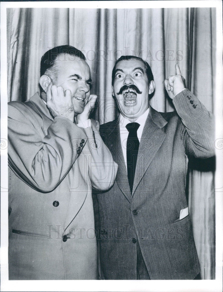 1957 Comedian Jerry Colonna Press Photo - Historic Images