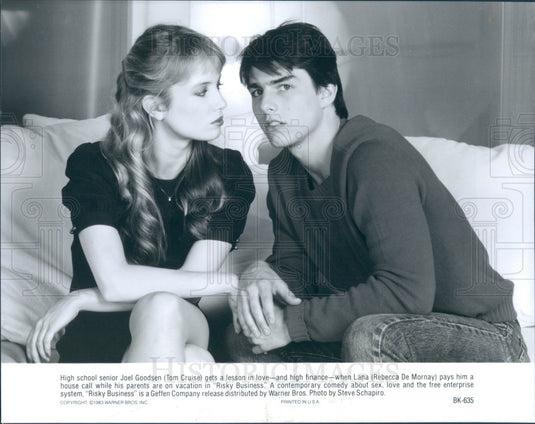 1983 Actors Tom Cruise & Rebecca De Mornay Press Photo - Historic Images