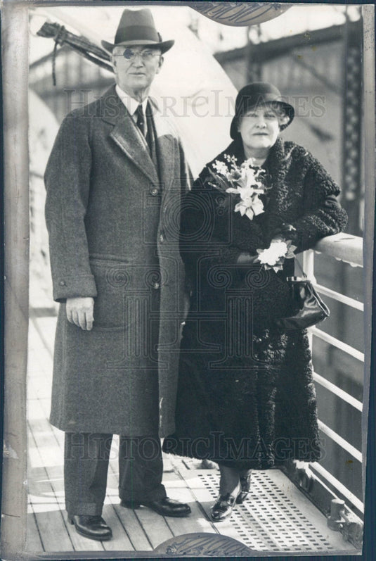 Undated Frank C Cullen & Wife Colorado Press Photo - Historic Images