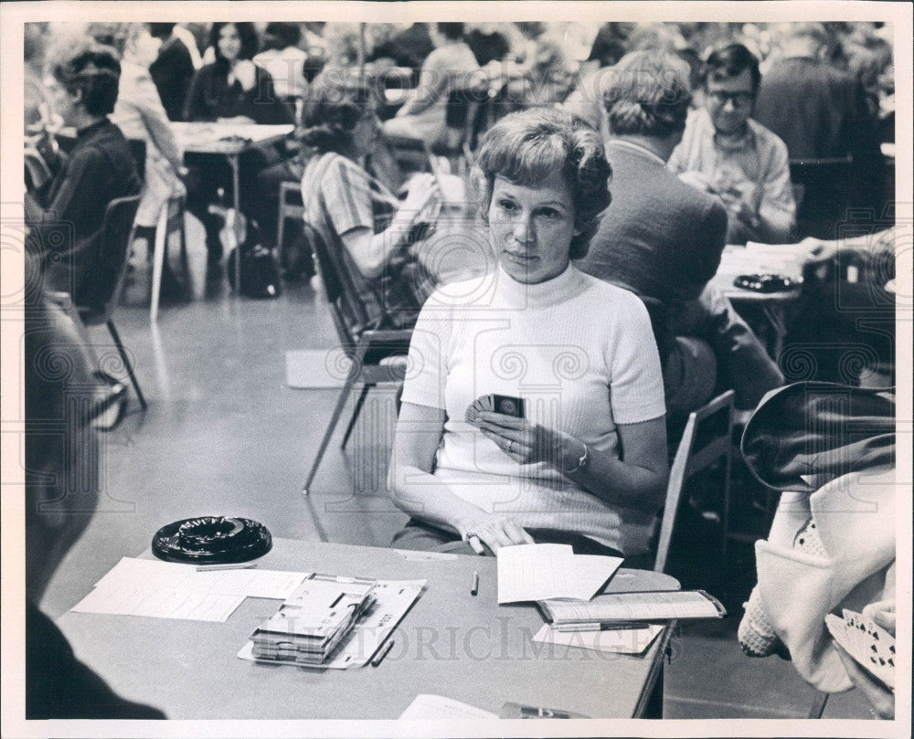 1972 Bridge Master Mary Jane Farell Press Photo - Historic Images