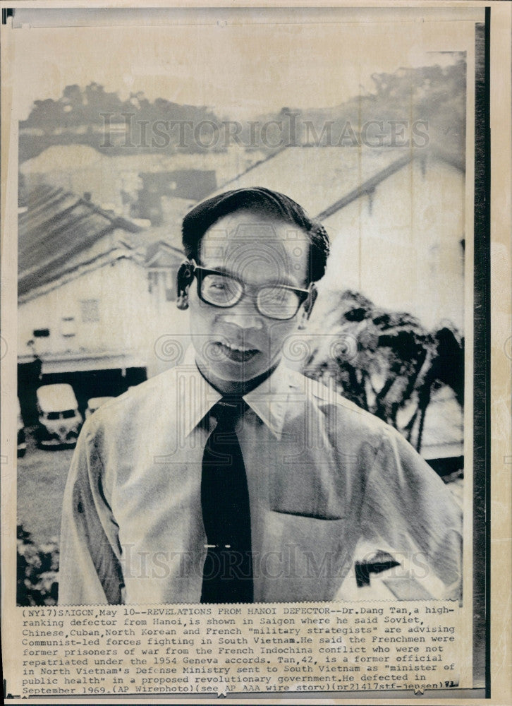 1971 Vietnam Defector Dr. Dang Tan Press Photo - Historic Images