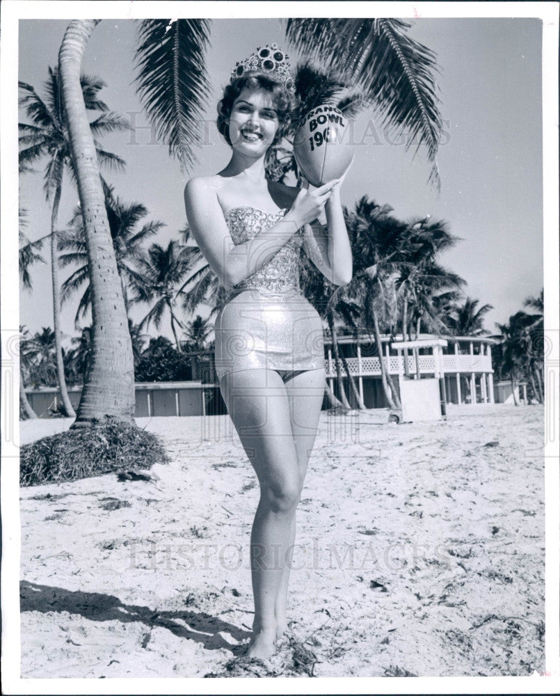 1960 Orange Bowl Queen Pat Finn Press Photo - Historic Images