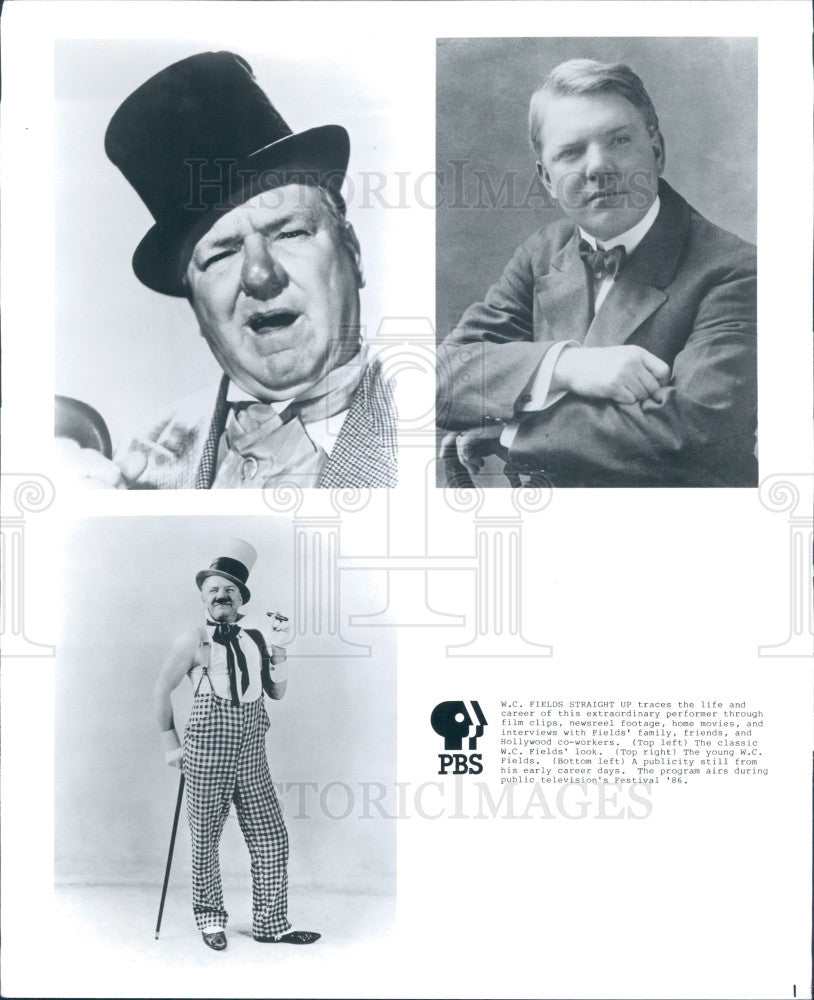 1986 Comedian W.C. Fields Press Photo - Historic Images