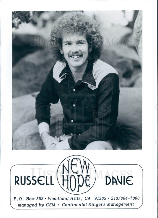 1975 Gospel Singer russell Davie Press Photo - Historic Images