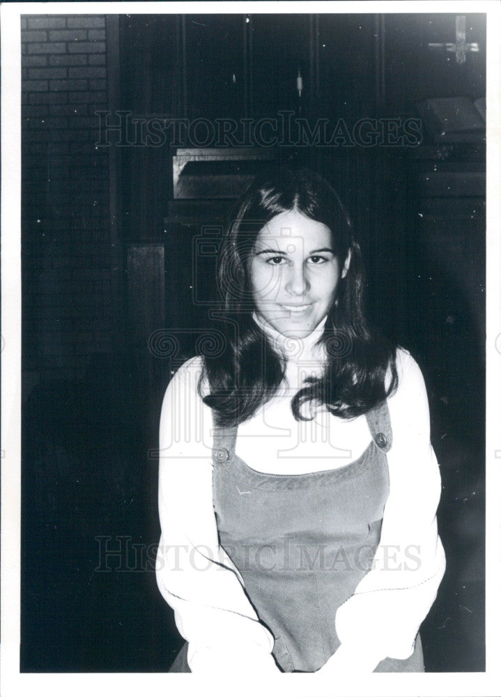 1976 Harpist Debbie Davids Press Photo - Historic Images