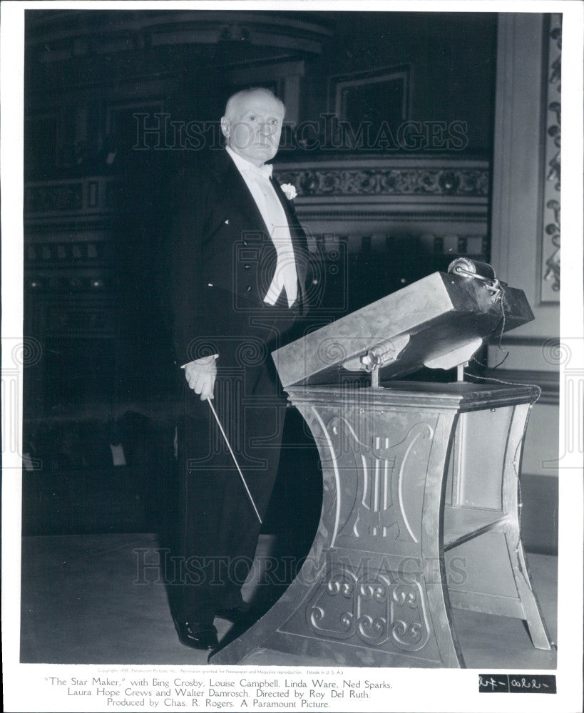 Undated Orchestra Conductor Walter Damrosch Press Photo - Historic Images