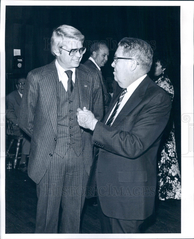 1977 Denver Post Editor Buxton &amp; Gov Lamm Press Photo - Historic Images