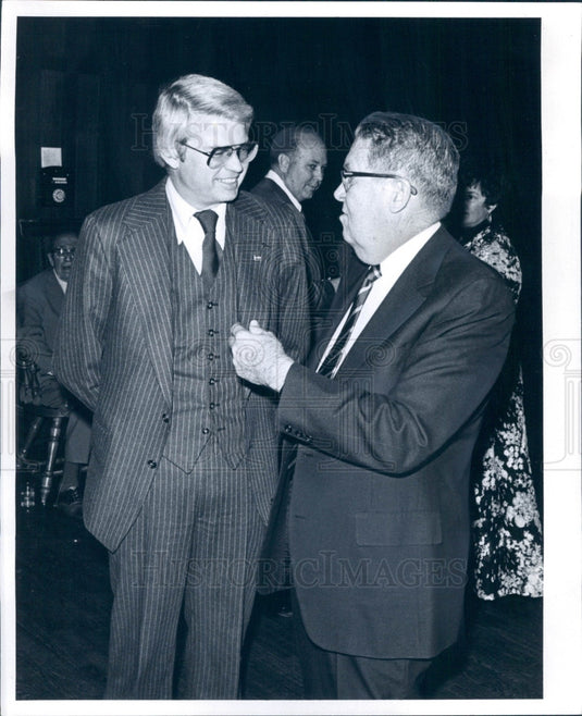 1977 Denver Post Editor Buxton & Gov Lamm Press Photo - Historic Images