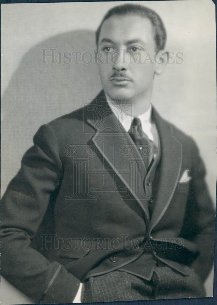 1931 Alberto Campione Carlton Hotel Manager Press Photo - Historic Images