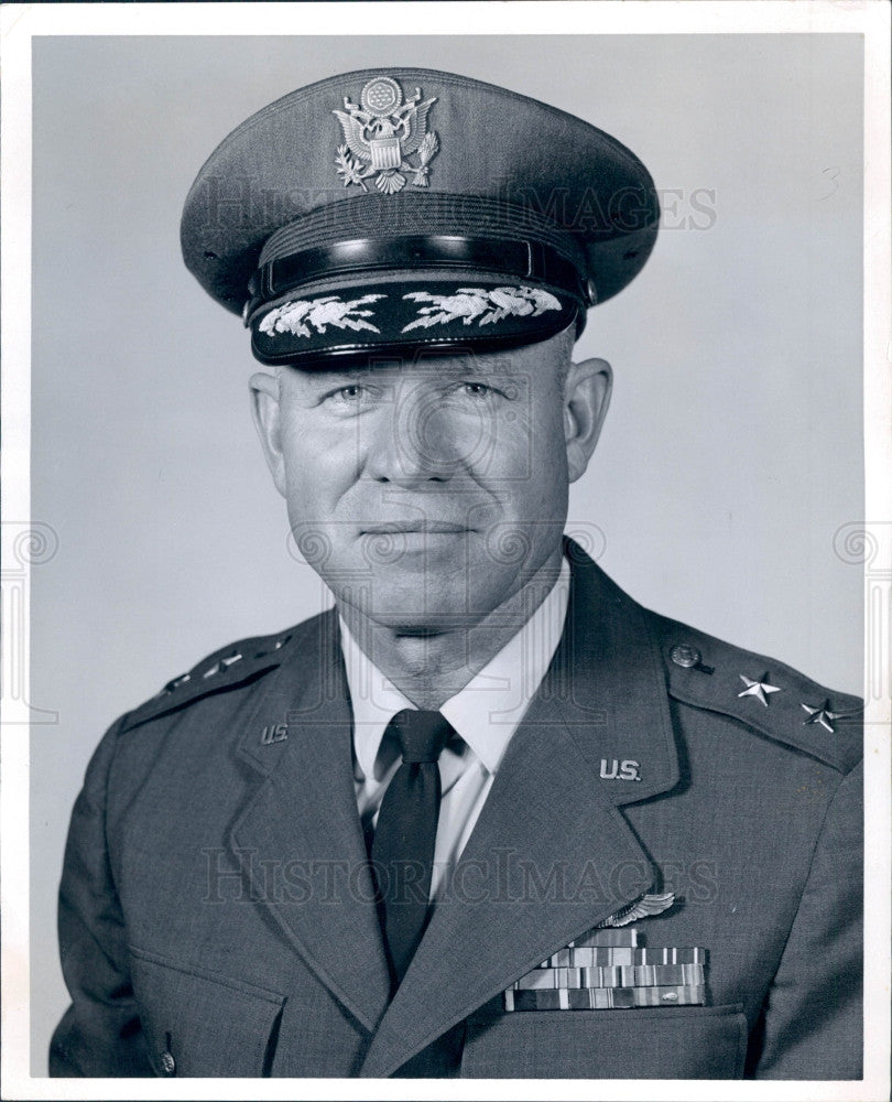 1968 Colorado Springs Maj Gen Archie Burke Press Photo - Historic Images