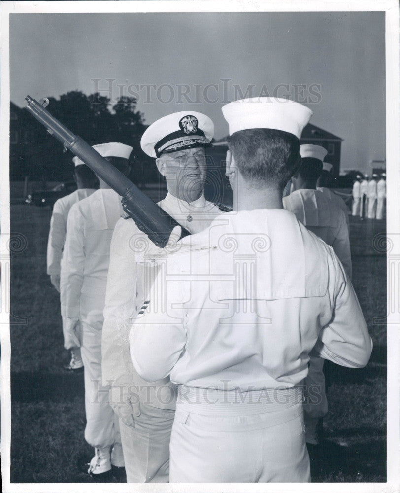 1961 US Admiral Arleigh Burke Press Photo - Historic Images