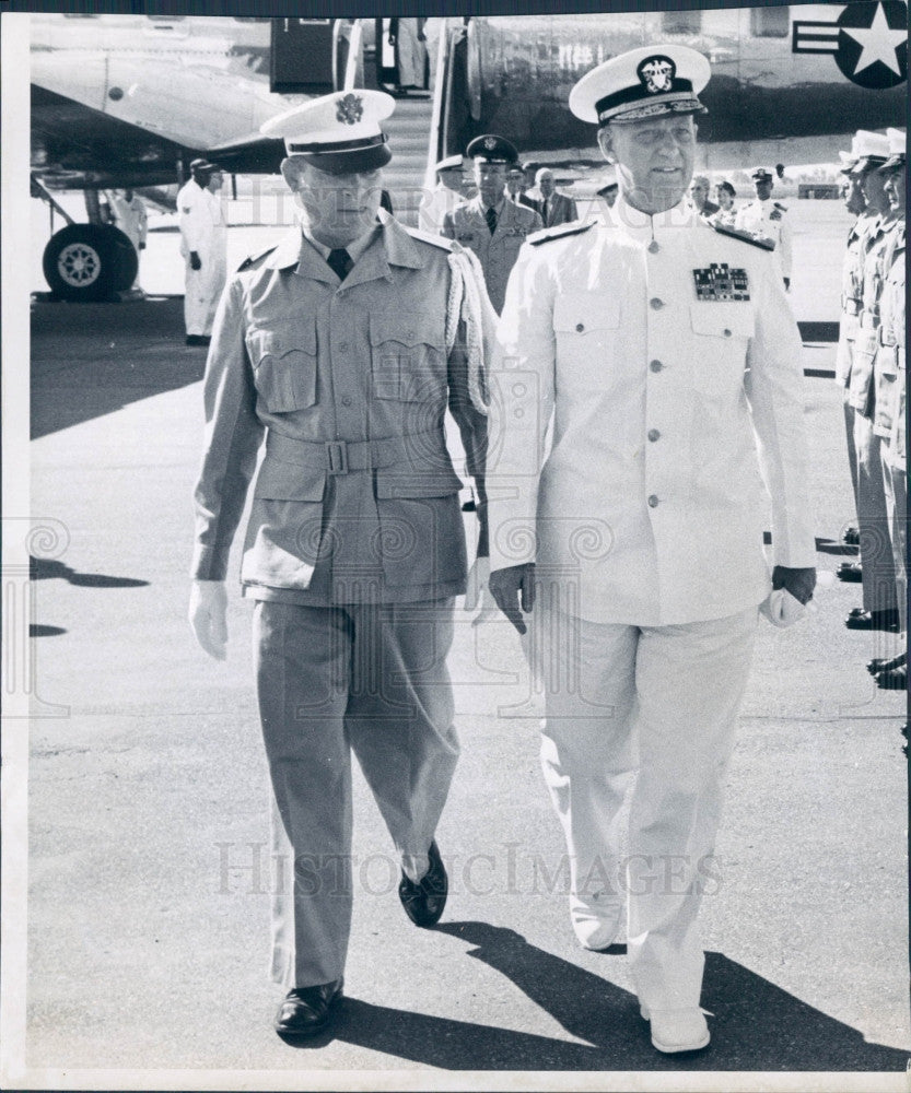 1959 US Admiral Arleigh Burke Press Photo - Historic Images