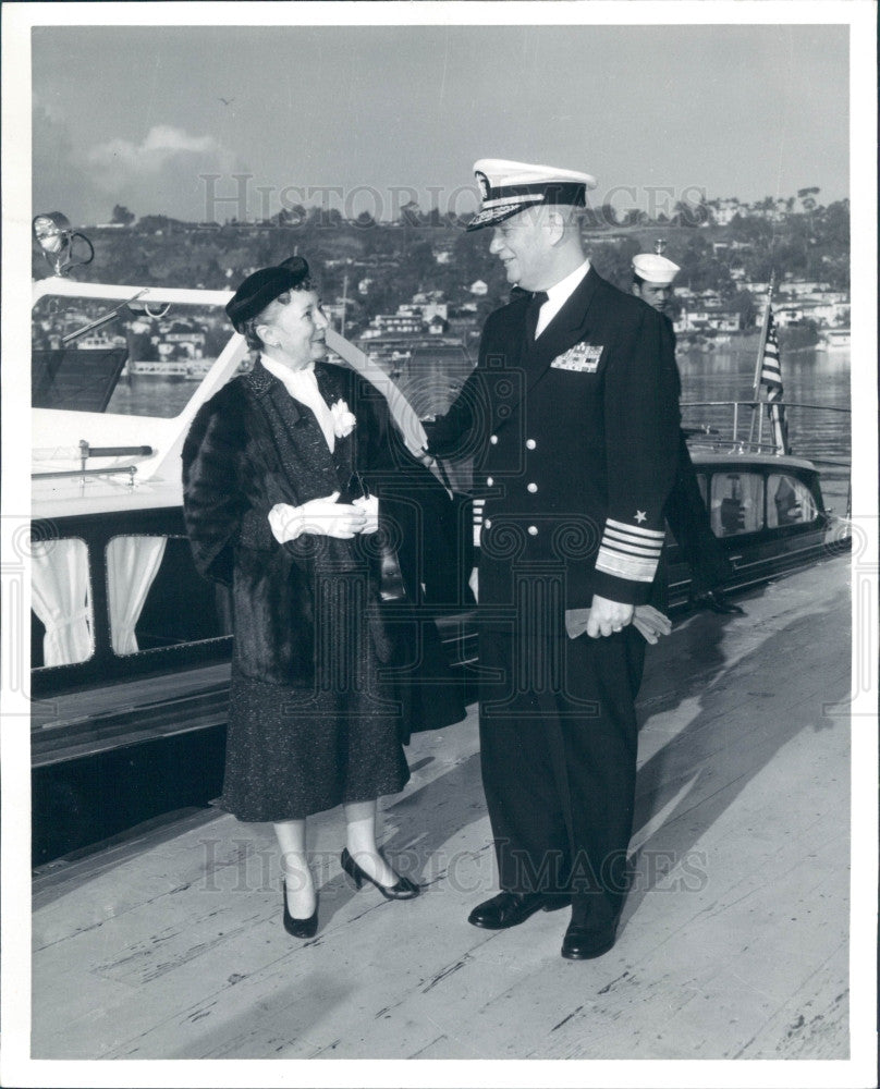 1961 US Admiral Arleigh Burke Press Photo - Historic Images