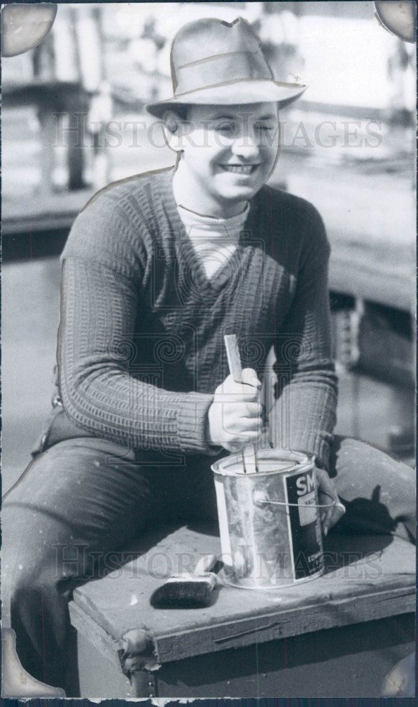1934 Detroit MI Yachtsman Ted Coggan Press Photo - Historic Images