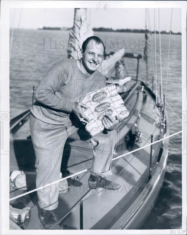 1934 Detroit MI Yachtsman Ted Coggan Press Photo - Historic Images