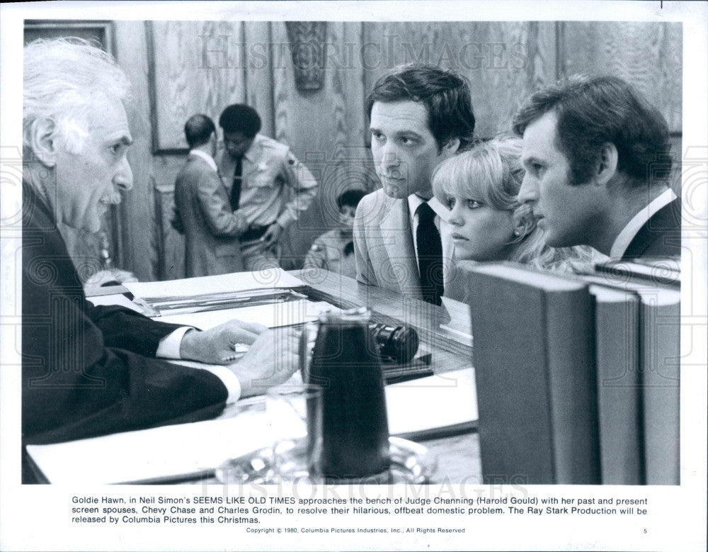 1980 G Hawn/C Chase/H Gould/Charles Grodin Press Photo - Historic Images