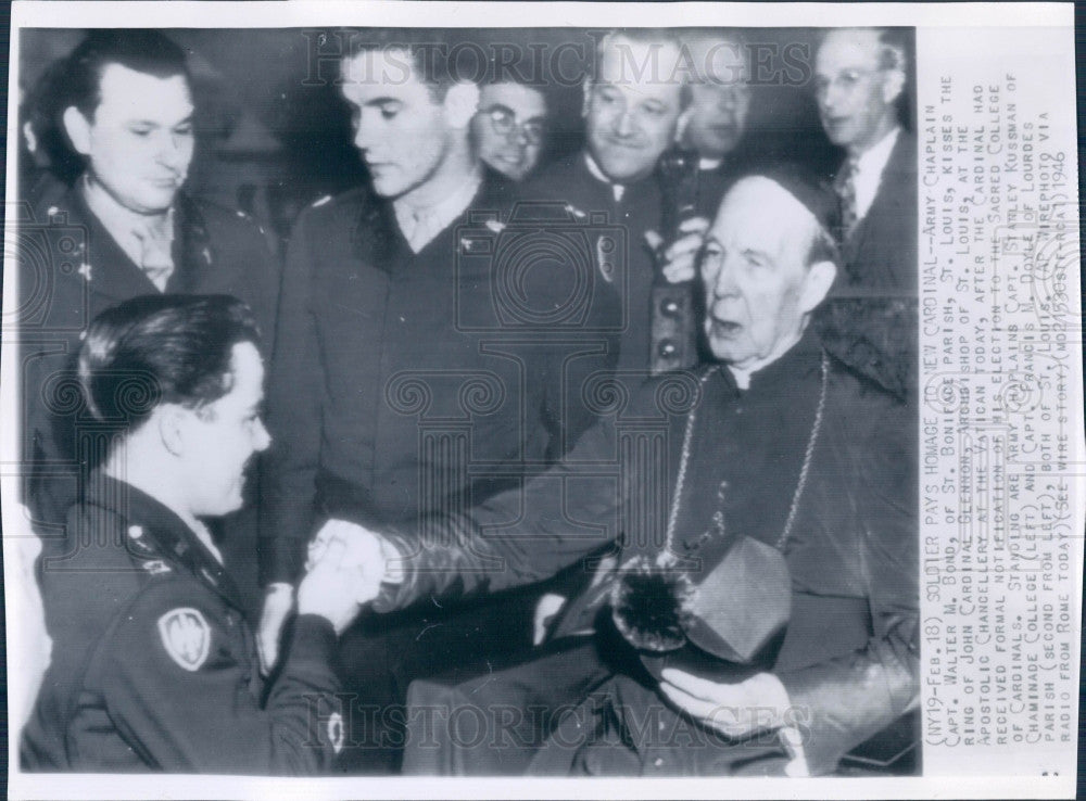 1946 St Louis Archbishop Cardinal Glennon Press Photo - Historic Images