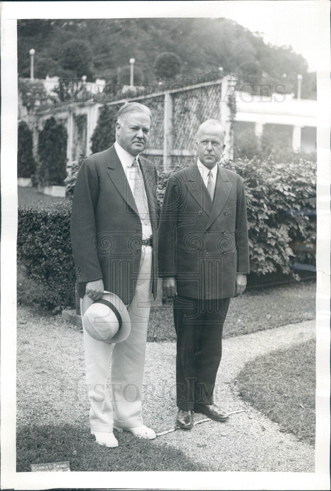 1931 US Pres Hoover &amp; AT&amp;T Pres Gifford Press Photo - Historic Images