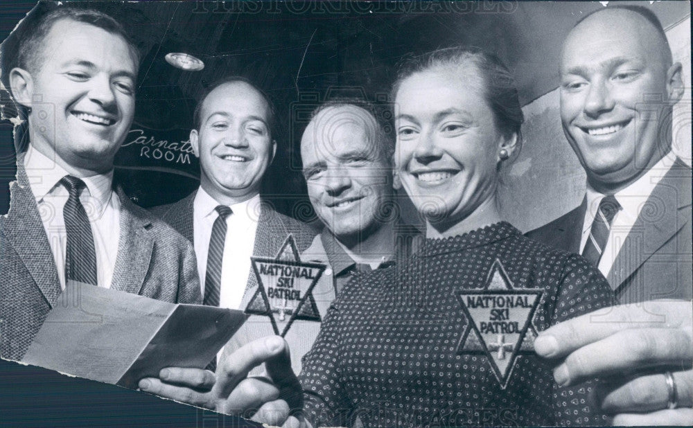 1961 Denver CO Ski Patrol Ed Hunter Press Photo - Historic Images