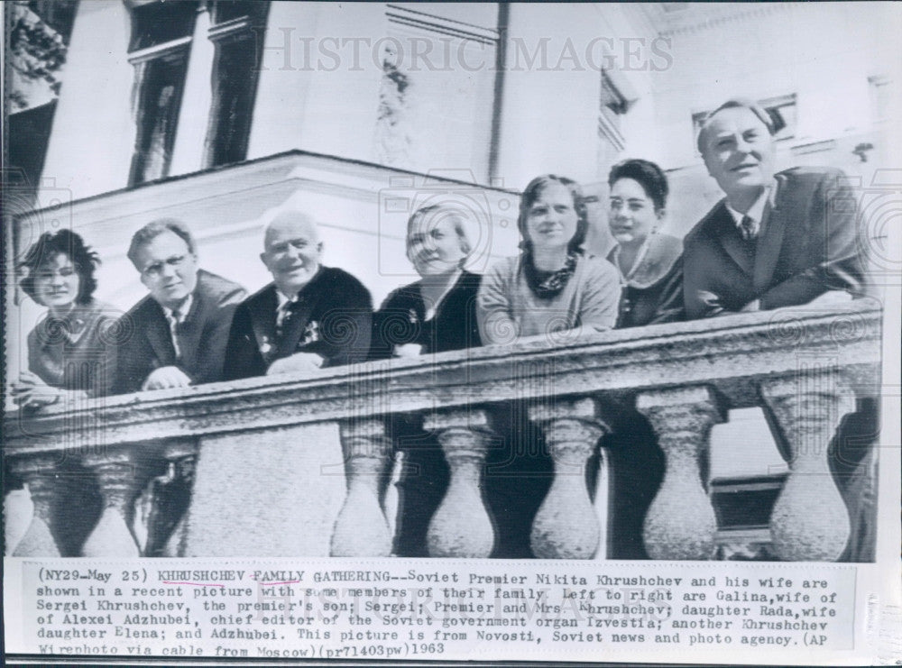 1963 Soviet Premier Nikita Khrushchev Press Photo - Historic Images