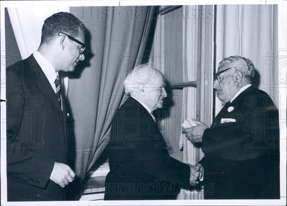 1960 CO Jewish Kiesler &amp; Israel PM Gurion Press Photo - Historic Images