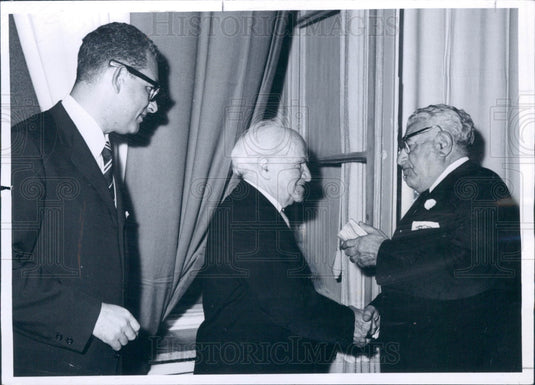 1960 CO Jewish Kiesler & Israel PM Gurion Press Photo - Historic Images