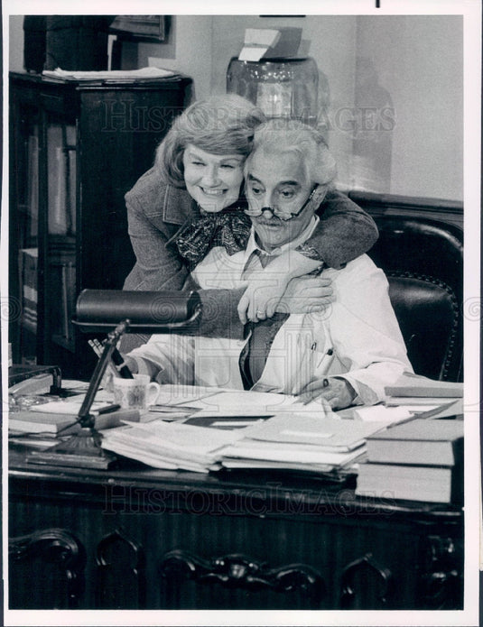 1976 Actors Danny Thomas & Marge Redmond Press Photo - Historic Images