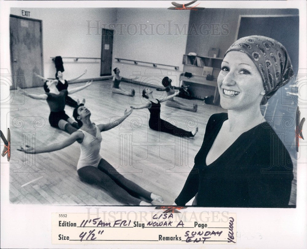 1976 Detroit MI Choreographer Lisa Nowak Press Photo - Historic Images