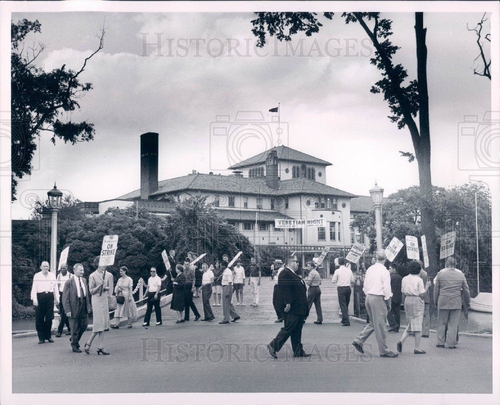 1962 Detroit Michigan Yacht Club Strike Press Photo - Historic Images