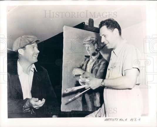 1940 Artists Robert Philipp & Ian Hunter Press Photo - Historic Images