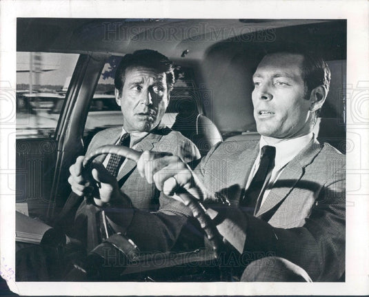 1969 Actors Efrem Zimbalist & Scott Graham Press Photo - Historic Images