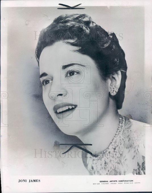 1953 Singer Joni James Press Photo - Historic Images