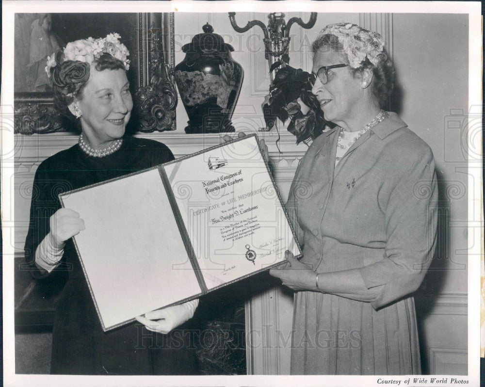 1959 Mrs Eisenhower PTA Presentation Press Photo - Historic Images