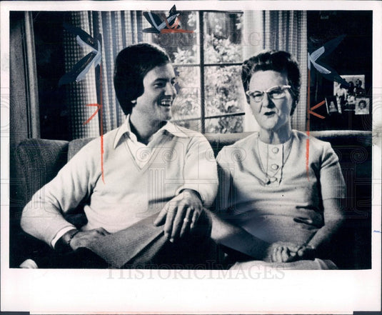 1973 Singer Pat Boone & Mom Press Photo - Historic Images