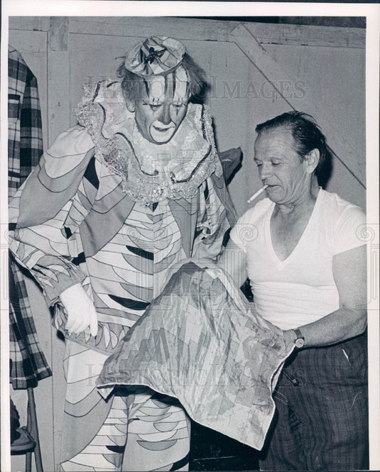 1968 Clown Bob Huber & Bobby Kay Press Photo - Historic Images
