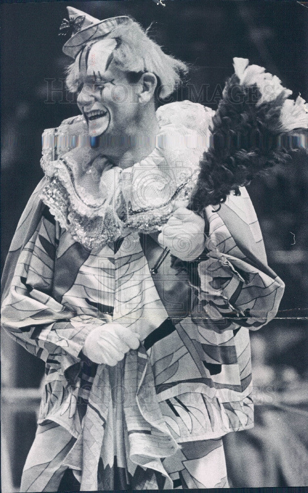 1968 Clown Bob Huber Press Photo - Historic Images