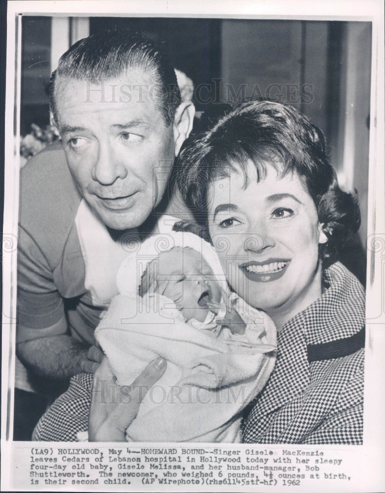 1962 Actor Gisele MacKenzie &amp; Shuttleworth Press Photo - Historic Images
