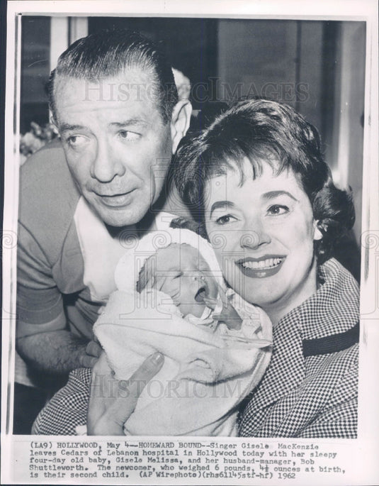 1962 Actor Gisele MacKenzie & Shuttleworth Press Photo - Historic Images