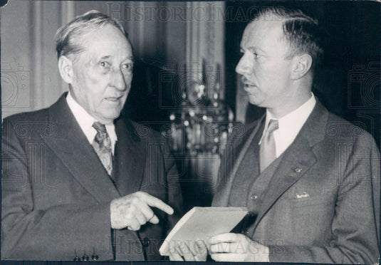 1935 Utah Sen William King & Lowell Mason Press Photo - Historic Images
