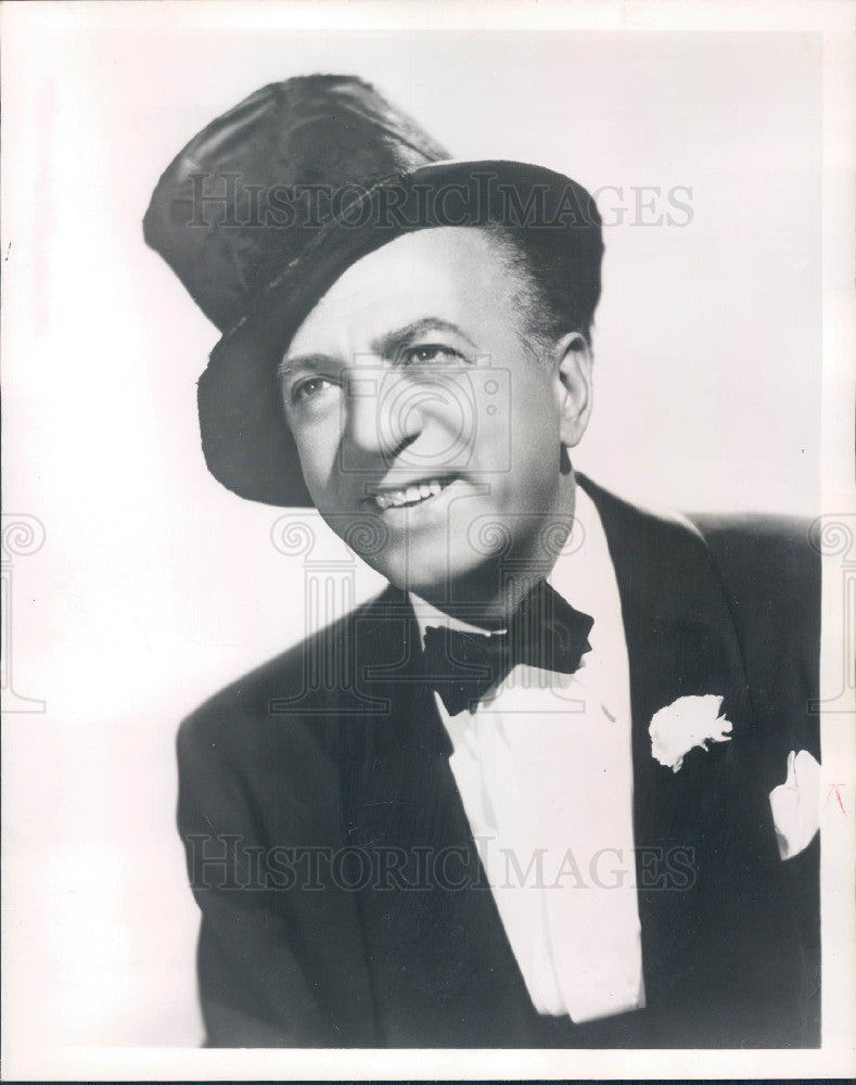 1957 Bandleader Ted Lewis Press Photo - Historic Images