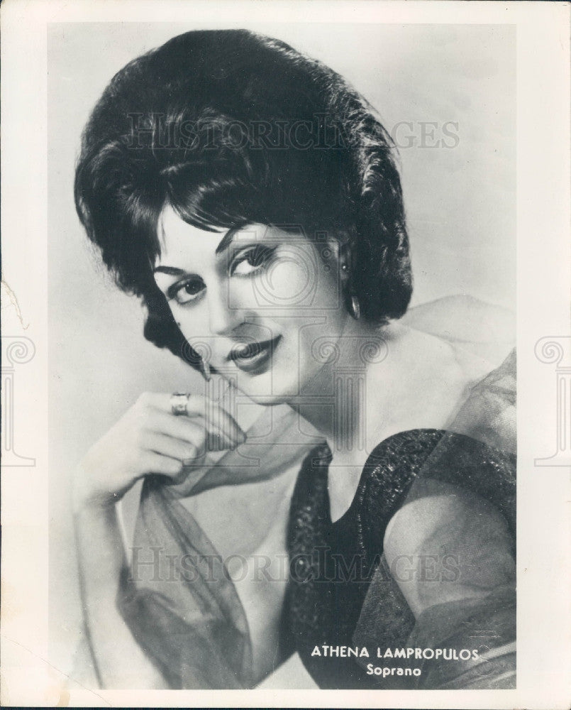 1967 Opera Soprano Athena Lampropulos Press Photo - Historic Images