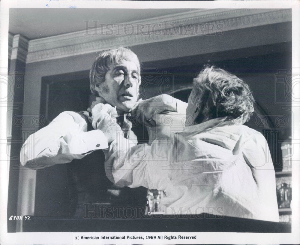 1969 Actors Christopher Lee &amp; A Williamson Press Photo - Historic Images