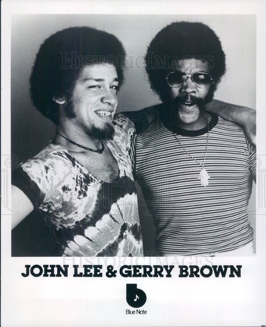 1976 Musicians John Lee & Gerry Brown Press Photo - Historic Images
