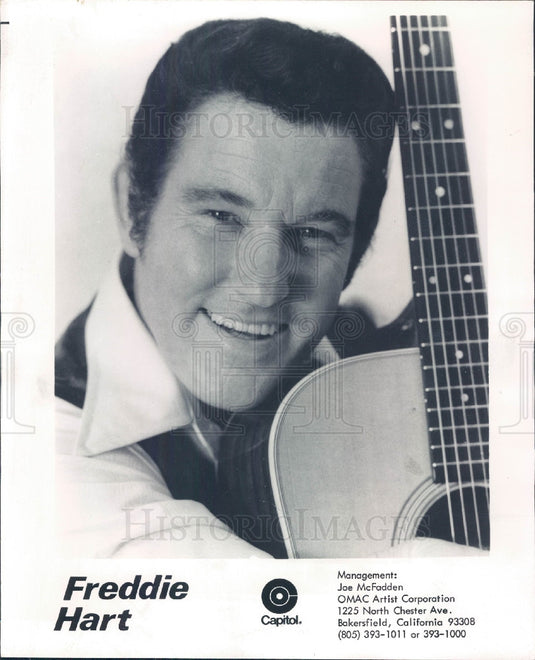 1973 Singer Freddie Hart Press Photo - Historic Images