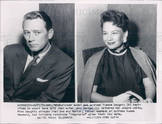1955 Actors Yvonne Doughty and Jess Barker Press Photo - Historic Images