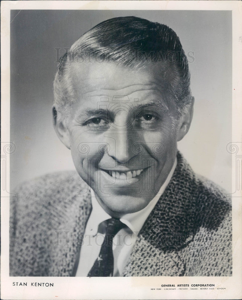 1956 Jazz Bandleader &amp; Pianist Stan Kenton Press Photo - Historic Images