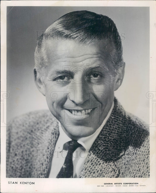1956 Jazz Bandleader & Pianist Stan Kenton Press Photo - Historic Images